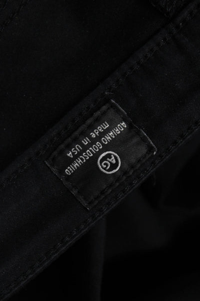 AG Adriano Goldschmied Womens Straight Black Cotton Jeans Size 31