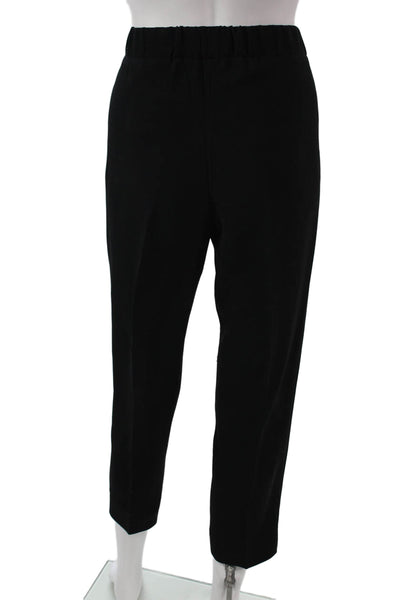 Index Women Ankle Pants Black Pull On Triacetate Regular Size S