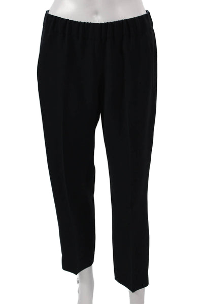 Index Womens Ankle Pants Black Pull On 70% Triacetate 30% Polyester Size S