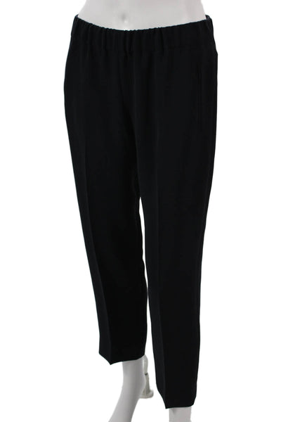 Index Womens Ankle Pants Black Pull On 70% Triacetate 30% Polyester Size S