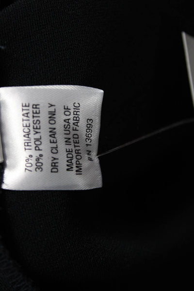 Index Womens Ankle Pants Black Pull On 70% Triacetate 30% Polyester Size S