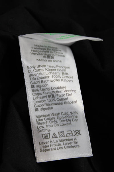 J Crew Womens Fit & Flare Black Cotton Dress Size 6P