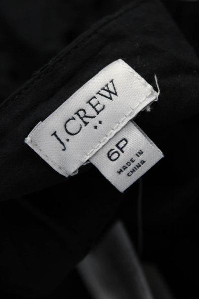 J Crew Womens Fit & Flare Black Cotton Dress Size 6P