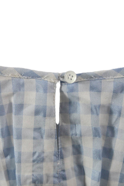 Madewell Womens Sundress Gingham Blue Square Neck Sleeveless Size 2