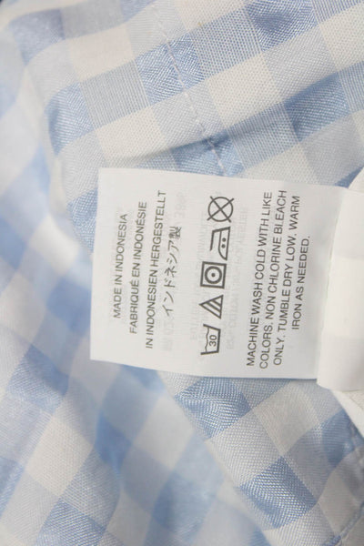 Madewell Womens Sundress Gingham Blue Square Neck Sleeveless Size 2