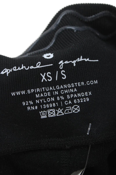 Spiritual Gangster Womens Ankle Black Nylon Leggings Size XS