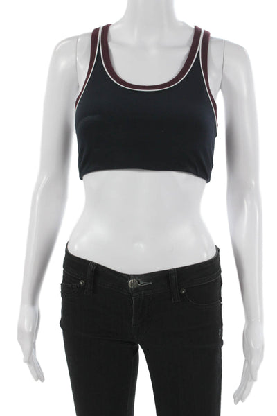 Splits59 Women's Scoop Neck Sleeveless Colorblock Sport Bra Size S