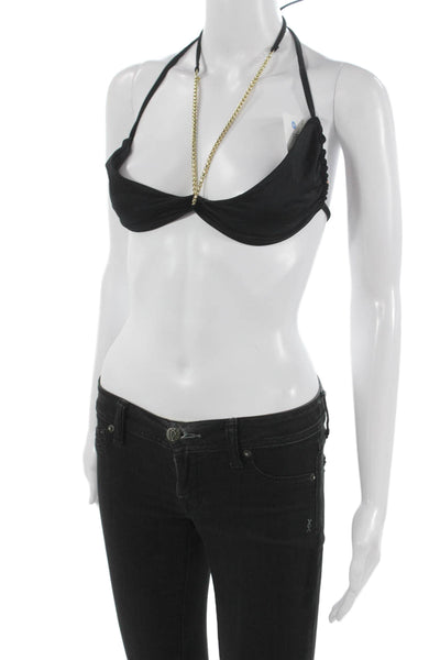 PQ Womens Bikini Top Black Polyamide Solid Size M