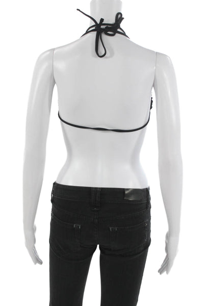 PQ Womens Bikini Top Black Polyamide Solid Size M