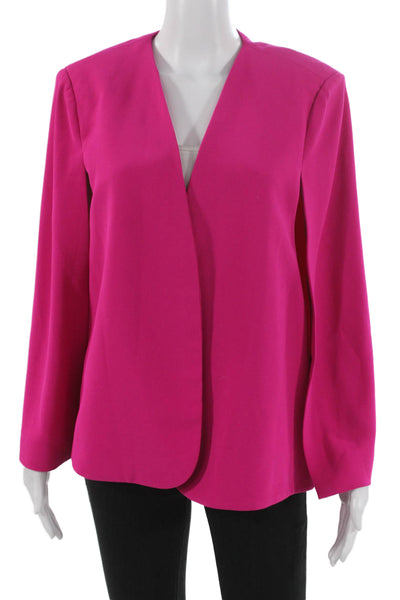 Zara Women Pink Blazer Long Sleeve Open Front Size L