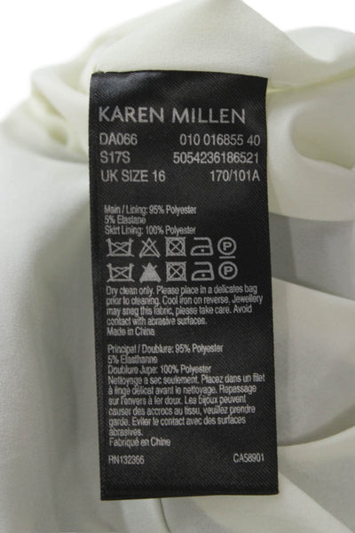 Karen Millen Womens Shift Dress Black Short Sleeve Knee Length Size 12