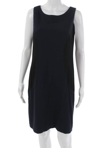 Rag & Bone Womens Sheath Dress Blue Wool Sleeveless Knee Length Zip Size 10