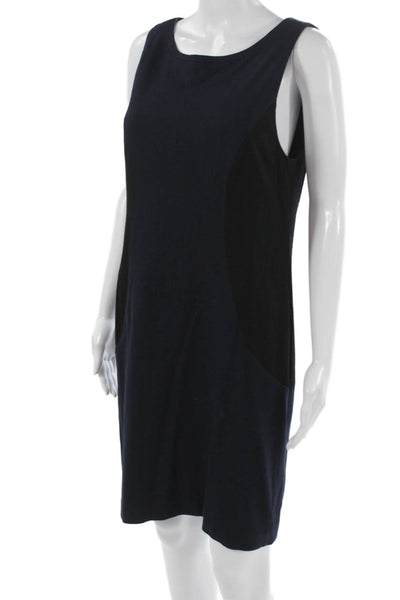 Rag & Bone Womens Sheath Dress Blue Wool Sleeveless Knee Length Zip Size 10