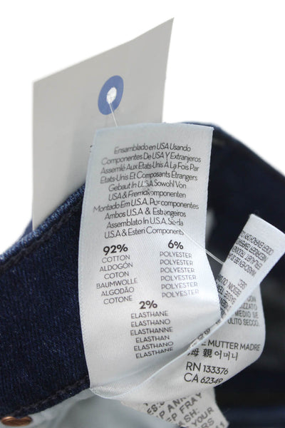 Mother Womens Ankle Jeans Blue Mid Rise Cotton Blend Size 25