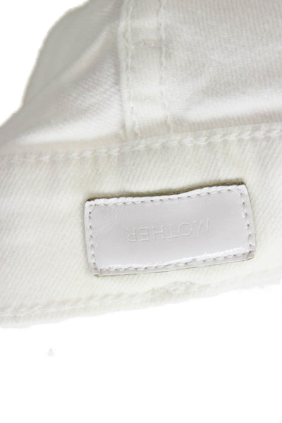 Mother Women Skinny White High Rise Cotton Jeans Button Fly Size 25
