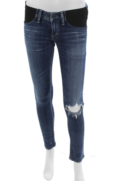 Citizens of Humanity Womens Skinny Jeans Blue Low Rise Maternity Size 26