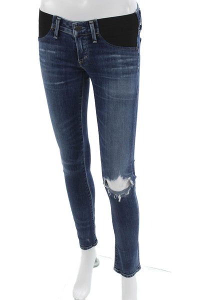 Citizens of Humanity Womens Skinny Jeans Blue Low Rise Maternity Size 26