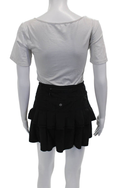 Lululemon Womens Athletic Black Skort Nylon Pull On Size 6