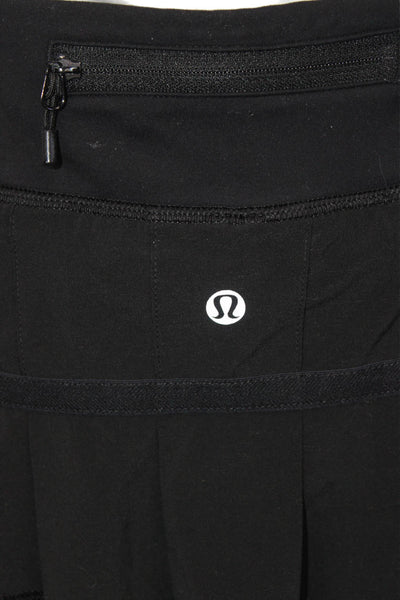 Lululemon Womens Athletic Black Skort Nylon Pull On Size 6