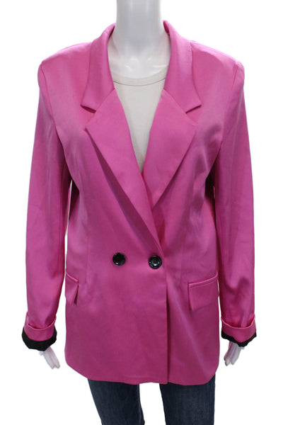 Kimberly Taylor Womens Pink Polyester Blend Blazer Long Sleeve Button Size S