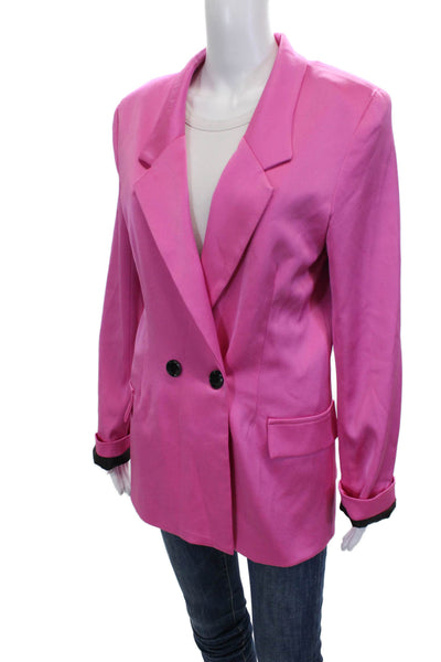 Kimberly Taylor Womens Pink Polyester Blend Blazer Long Sleeve Button Size S