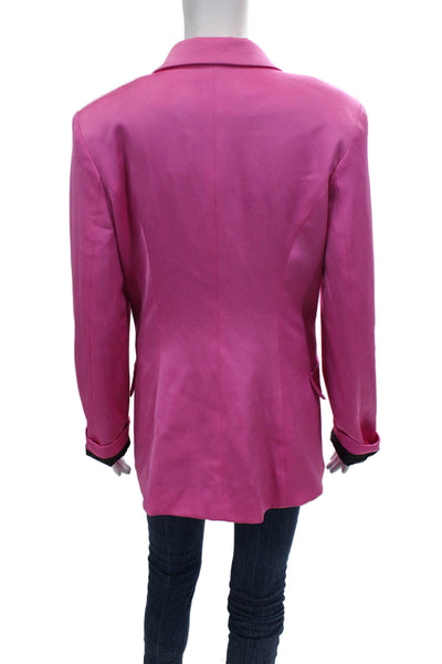 Kimberly Taylor Womens Pink Polyester Blend Blazer Long Sleeve Button Size S