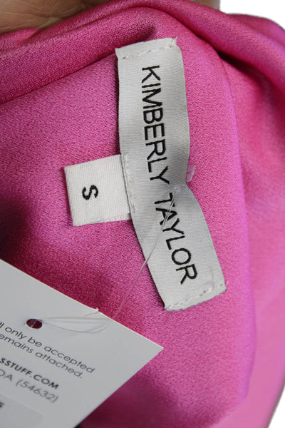 Kimberly Taylor Womens Pink Polyester Blend Blazer Long Sleeve Button Size S