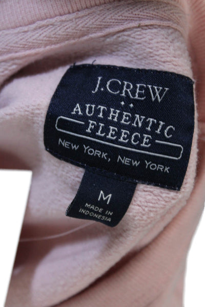J Crew Womens Pink Cotton Pullover Sweatshirt Crewneck Long Sleeve Size M