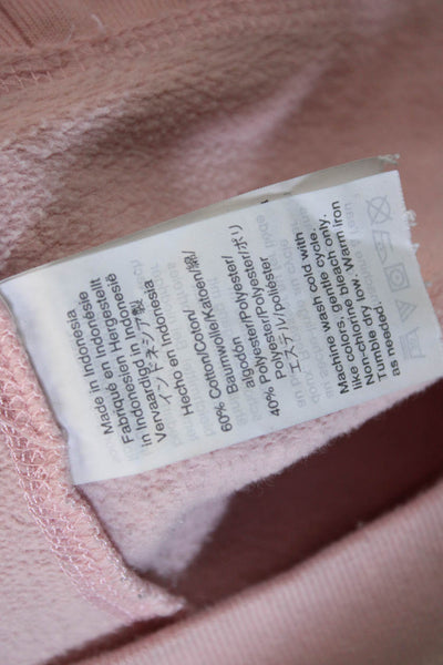 J Crew Womens Pink Cotton Pullover Sweatshirt Crewneck Long Sleeve Size M
