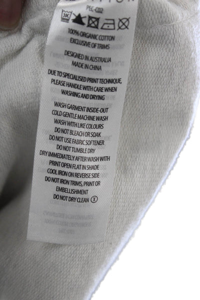 PE Nation Womens Athletic Shorts Gray Drawstring Organic Cotton Size S