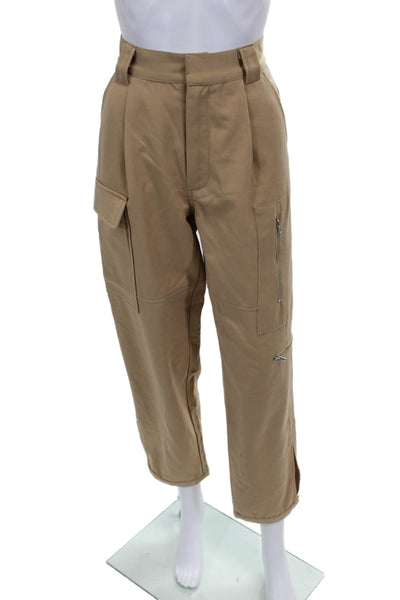 The Line Women Cargo Pants Beige Polyester Blend Button Closure Size S