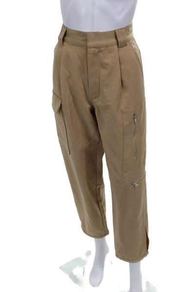The Line Women Cargo Pants Beige Polyester Blend Button Closure Size S