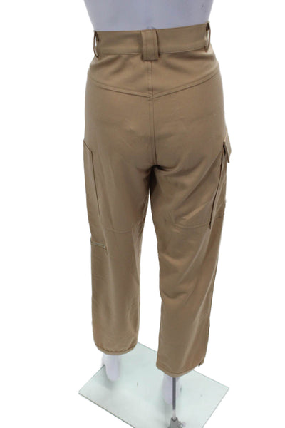The Line Women Cargo Pants Beige Polyester Blend Button Closure Size S