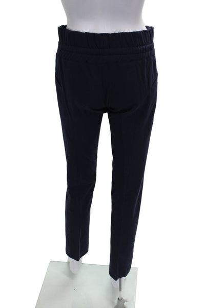 Patrizia Pepe Women Blue Wool Jogger Pants Drawstring Inseam 29 Size 42