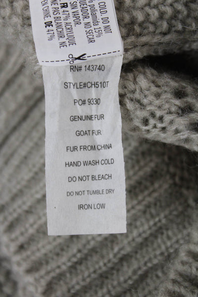 English Factory Women Beige Geometric Crew Neck Pullover Sweater Size XS