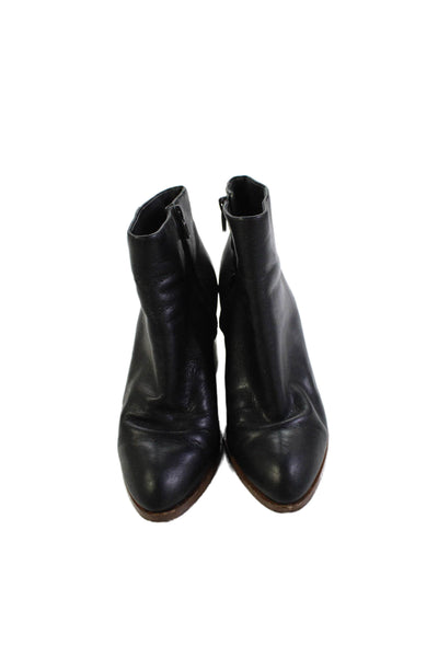 Alexander Wang Womens Heel Cut Out Detail Heeled Boots Black Size 6.5