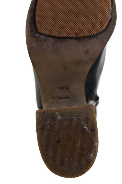 Alexander Wang Womens Heel Cut Out Detail Heeled Boots Black Size 6.5