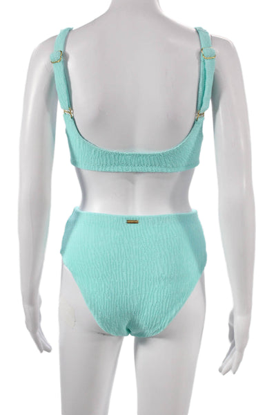 Kenny Flowers Womens Two-Piece Chevron Bikini Blue Size S