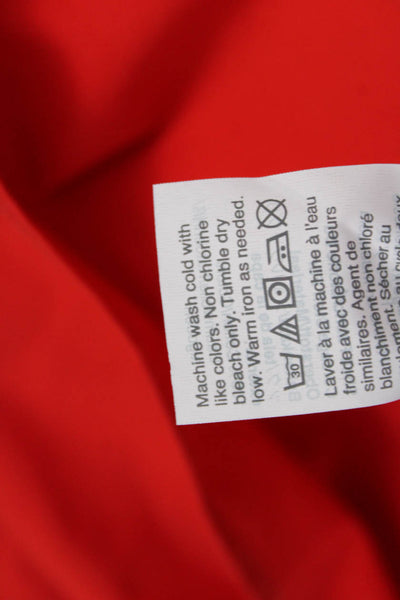 J Crew Womens Basic Cotton Round Neck Short Sleeve Blouse Red Size XS