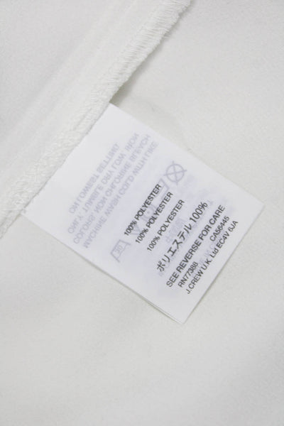J Crew Womens Basic Sleeveless Tank White Polyester Round Neck Size 12