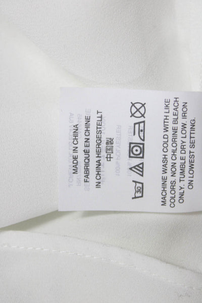 J Crew Womens Basic Sleeveless Tank White Polyester Round Neck Size 12