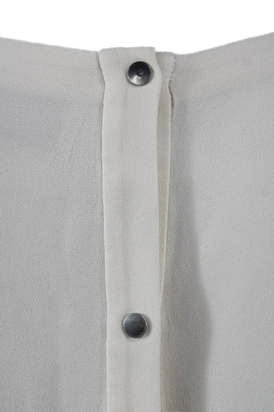 ALC Womens Basic Blouse Ivory Silk Sleeveless Size M