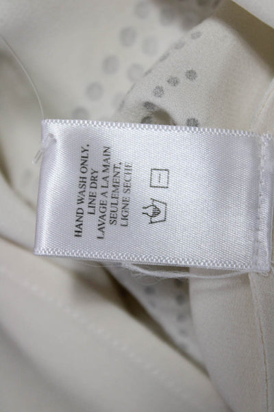 ALC Womens Basic Blouse Ivory Silk Sleeveless Size M