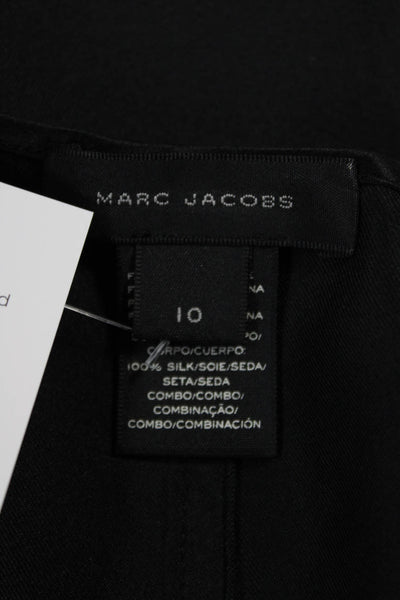 Marc Jacobs Women Basic Silk V-Neck Colorblock Sleeveless Blouse Size 10