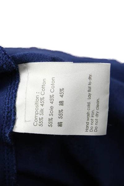 3.1 Phillip Lim Womens Silk Geometric Scoop Neck Tunic Sleeveless Blue Size S