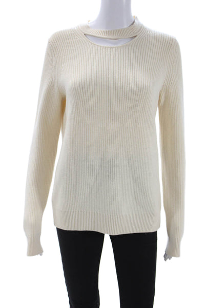 Rag & Bone Jean Womens Merino Wool Pullover Sweater Crew Neck Ivory Size XS