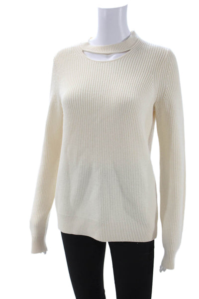 Rag & Bone Jean Womens Merino Wool Pullover Sweater Crew Neck Ivory Size XS
