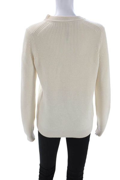 Rag & Bone Jean Womens Merino Wool Pullover Sweater Crew Neck Ivory Size XS