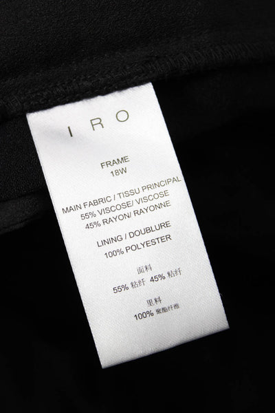 IRO Women Jumpsuit Black V-Neck Long Sleeve Viscose Plus Size 34