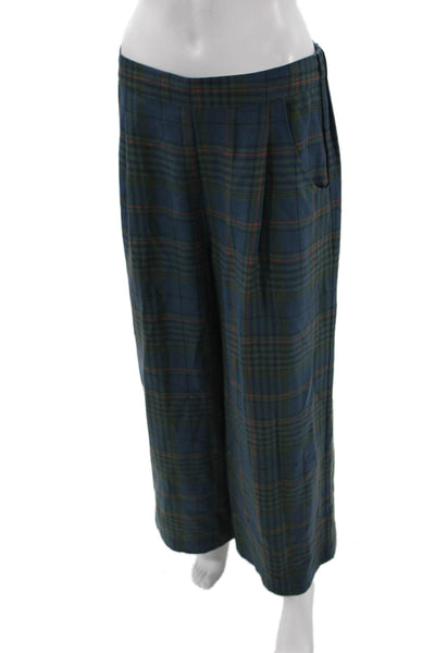 Elk Women Cropped Plaid Pants Multicolor Pull On Size 8